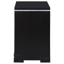 Cappola - Rectangular 2-Drawer Nightstand - Silver And Black