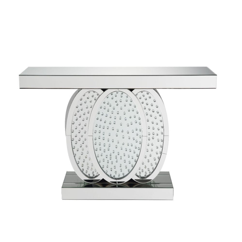 Nysa - Accent Table - Mirrored & Faux Crystals - 32