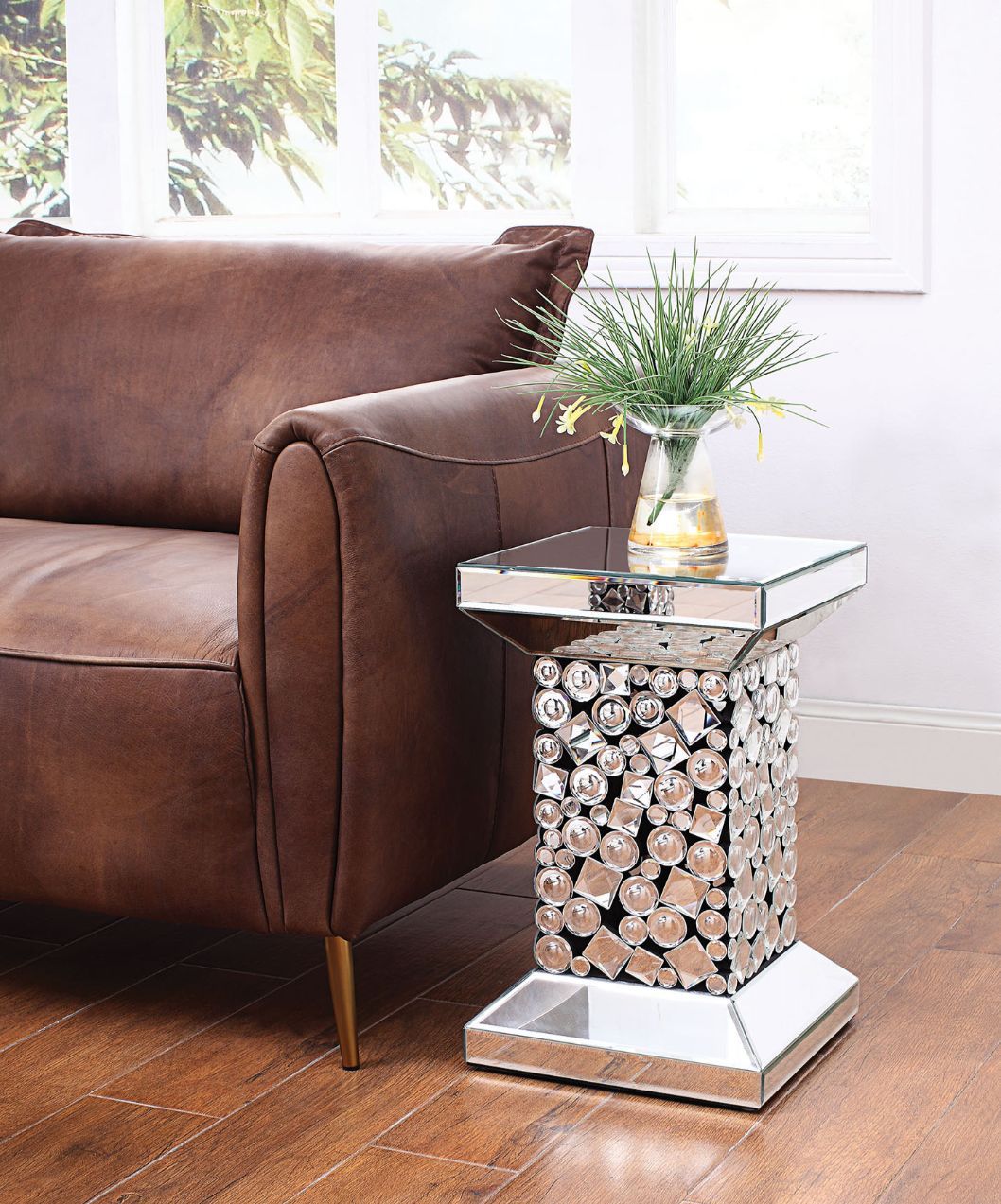 Kachina - End Table - Mirrored & Faux Gems