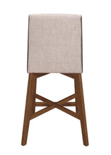 Logan - Upholstered Counter Height Stools (Set of 2) - Light Gray And Natural Walnut