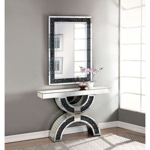 Noor - Accent Table - Mirrored & Faux Gemstones - 32"