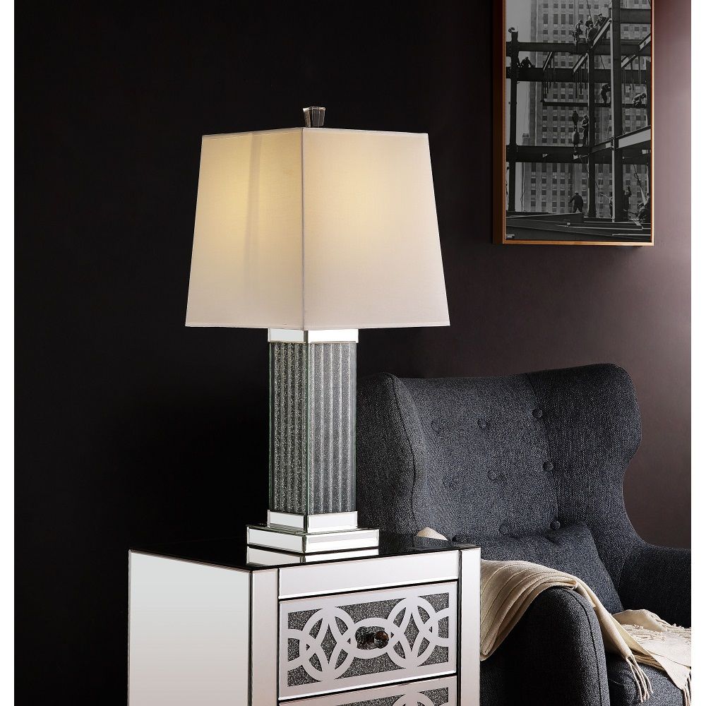 Noralie - Table Lamp - Mirrored & Faux Stones - 30