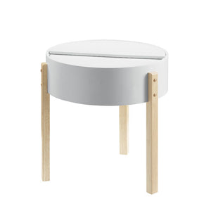 Bodfish - End Table - White & Natural