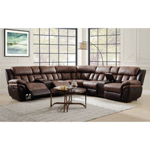 Jaylen - Sectional Sofa - Toffee & Espresso Polished Microfiber