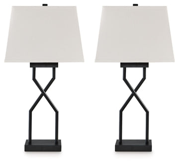 Brookthrone - Metal Table Lamp (Set of 2) - Black