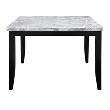 Hussein - Counter Height Table With Marble Top - Marble & Black Finish