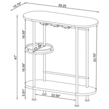 Ferguson - 3-Tier Bar Unit - Black Nickel And Black Oak