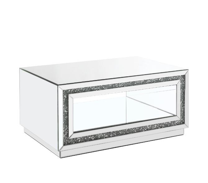 Noralie - Coffee Table - Mirrored & Faux Diamonds - 18