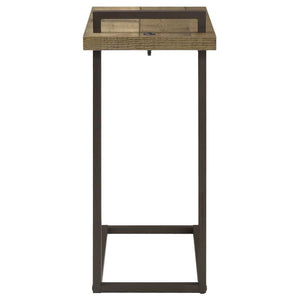 Maxwell - Rectangular Top Accent Table With USB Port - Weathered Pine