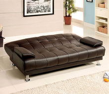 Beaumont - Leatherette Futon Sofa - Dark Brown