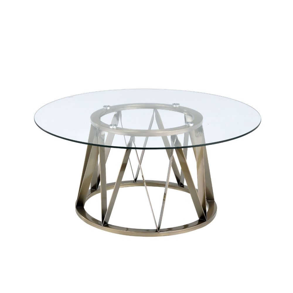 Perjan - Coffee Table - Antique Brass & Clear Glass