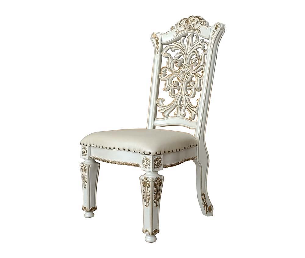 Vendom - Side Chair (Set of 2) - PU & Antique Pearl Finish - 48