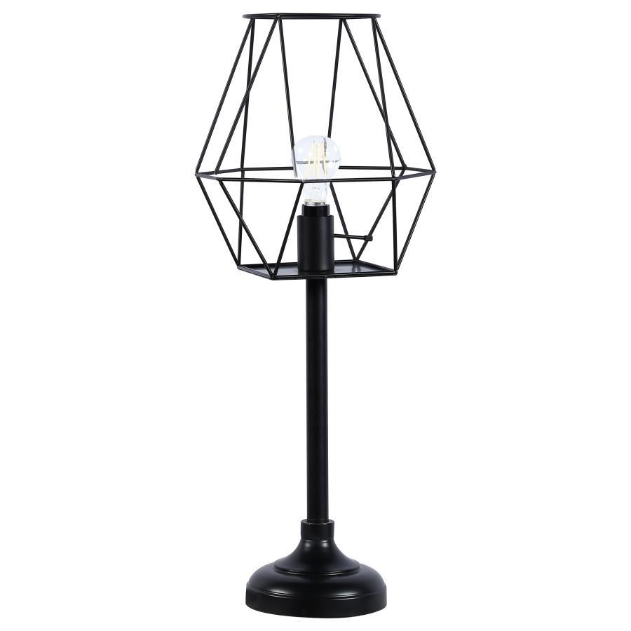 Mariya - Metal Open Shade Table Lamp - Black