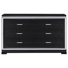 Cappola - Rectangular 6-Drawer Dresser - Silver And Black