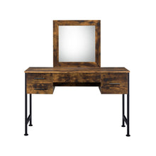 Juvanth - Vanity Desk - Rustic Oak & Black Finish