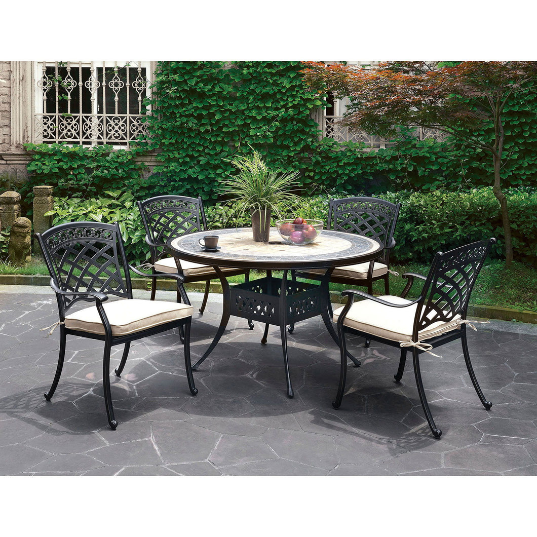 Charissa - Round Table - Antique Black