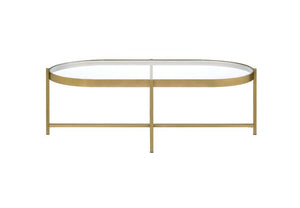 Charrot - Coffee Table - Clear Glass & Gold Finish