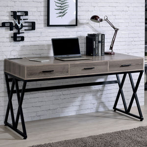 Madras - Desk - Gray / Sand Black