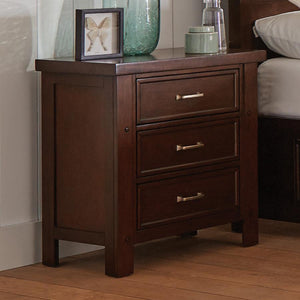 Barstow - 3-Drawer Rectangular Nightstand - Pinot Noir