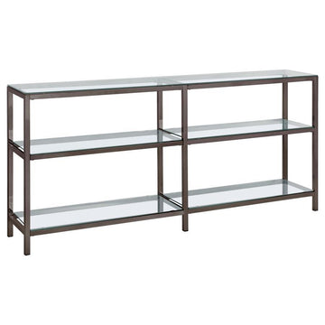 Kate - Console Bookcases - Black Nickel