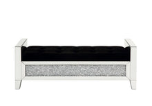 Noralie - Bench - Mirrored & Faux Diamonds - 18"