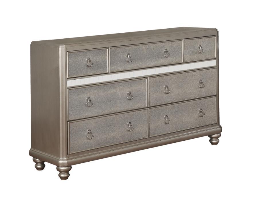 Bling - Game 7-Drawer Dresser - Metallic Platinum