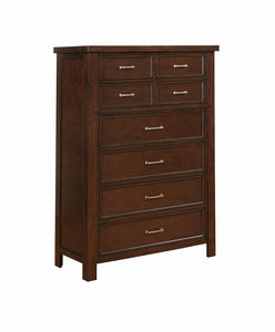 Barstow - 8-Drawer Rectangular Chest - Pinot Noir