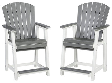 Transville - Barstool (Set of 2) - Gray / White