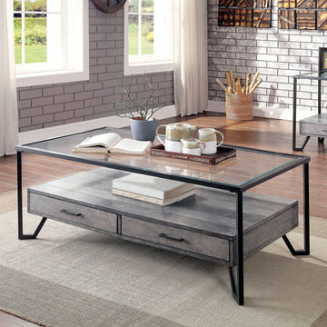 Ponderay - Coffee Table - Gray / Black