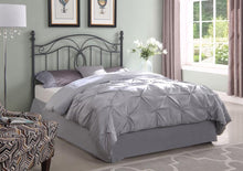 Evan - Queen / Full Scroll Metal Headboard - Dark Gray