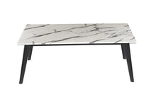 Bayhill - Rectangle Faux Marble Top Coffee Table - Black and White