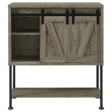 Claremont - Sliding Door Bar Cabinet With Lower Shelf - Gray Driftwood