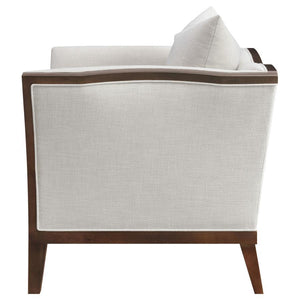 Lorraine - Upholstered Chair With Flared Arms - Beige