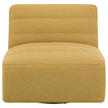 Cobie - Upholstered Swivel Armless Chair - Mustard