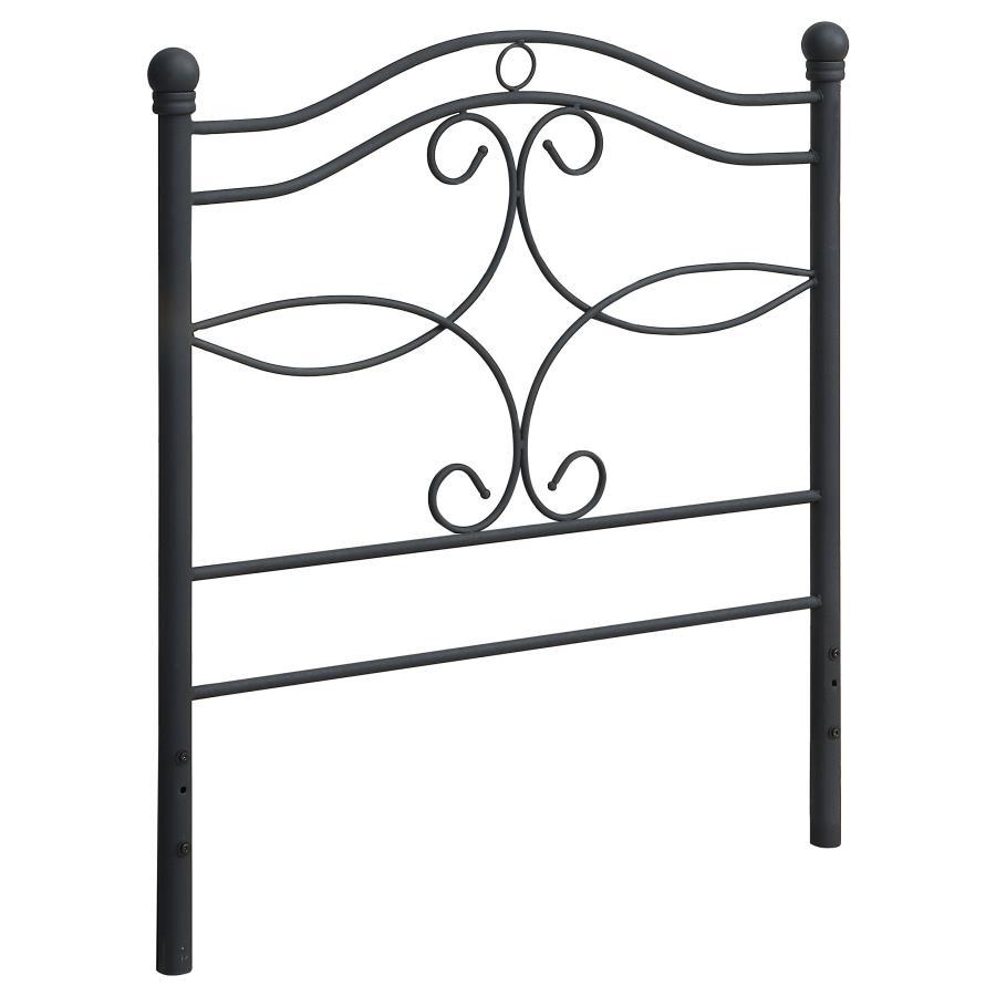 Callie - Twin Metal Headboard - Matte Black