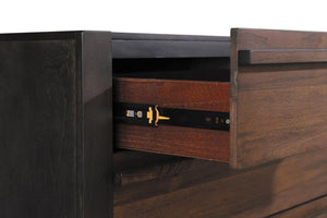 Azalia - 5-Drawer Chest - Black And Walnut