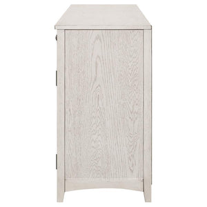 Kirby - 3-Drawer Rectangular Server With Adjustable Shelves - Natural And Rustic Off White