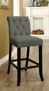 Sania - Bar Chair (Set of 2) - Gray / Antique Black