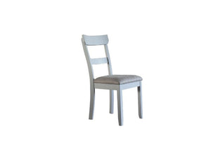 House - Marchese Side Chair (Set of 2) - Two Tone Gray Fabric & Pearl Gray Finish