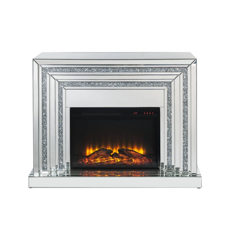 Noralie - Fireplace - Mirrored - Wood - 35