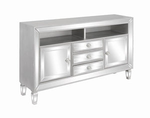 Andres - 3-Drawer TV Console - Pearl Silver