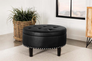 Jace - Upholstered Tufted Storage Ottoman - Black