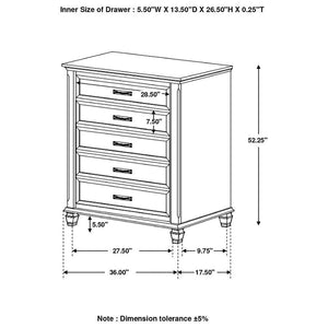 Franco - 5-drawer Chest