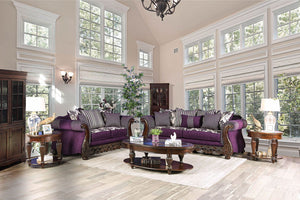 Emilia - Sofa - Purple / Silver