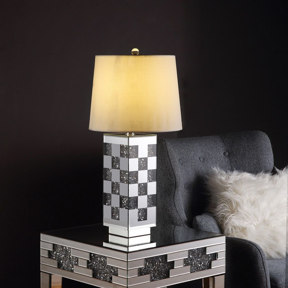 Noralie - Table Lamp - Mirrored & Faux Diamonds - 30