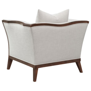 Lorraine - Upholstered Chair With Flared Arms - Beige