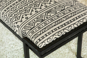 Alfaro - Upholstered Accent Bench - Black and White