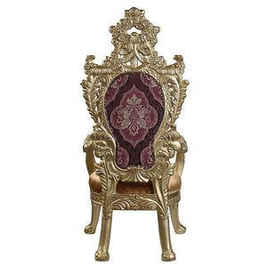 Bernadette - Arm Chair (Set of 2) - Pattern Fabric & Gold Finish