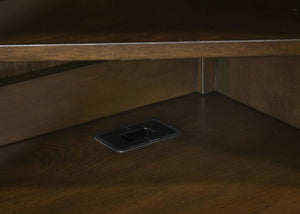 Marshall - 7-Drawer Credenza Desk With Hutch - Dark Walnut And Gunmetal