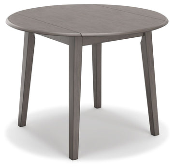 Shullden - Round Drm Drop Leaf Table - Gray